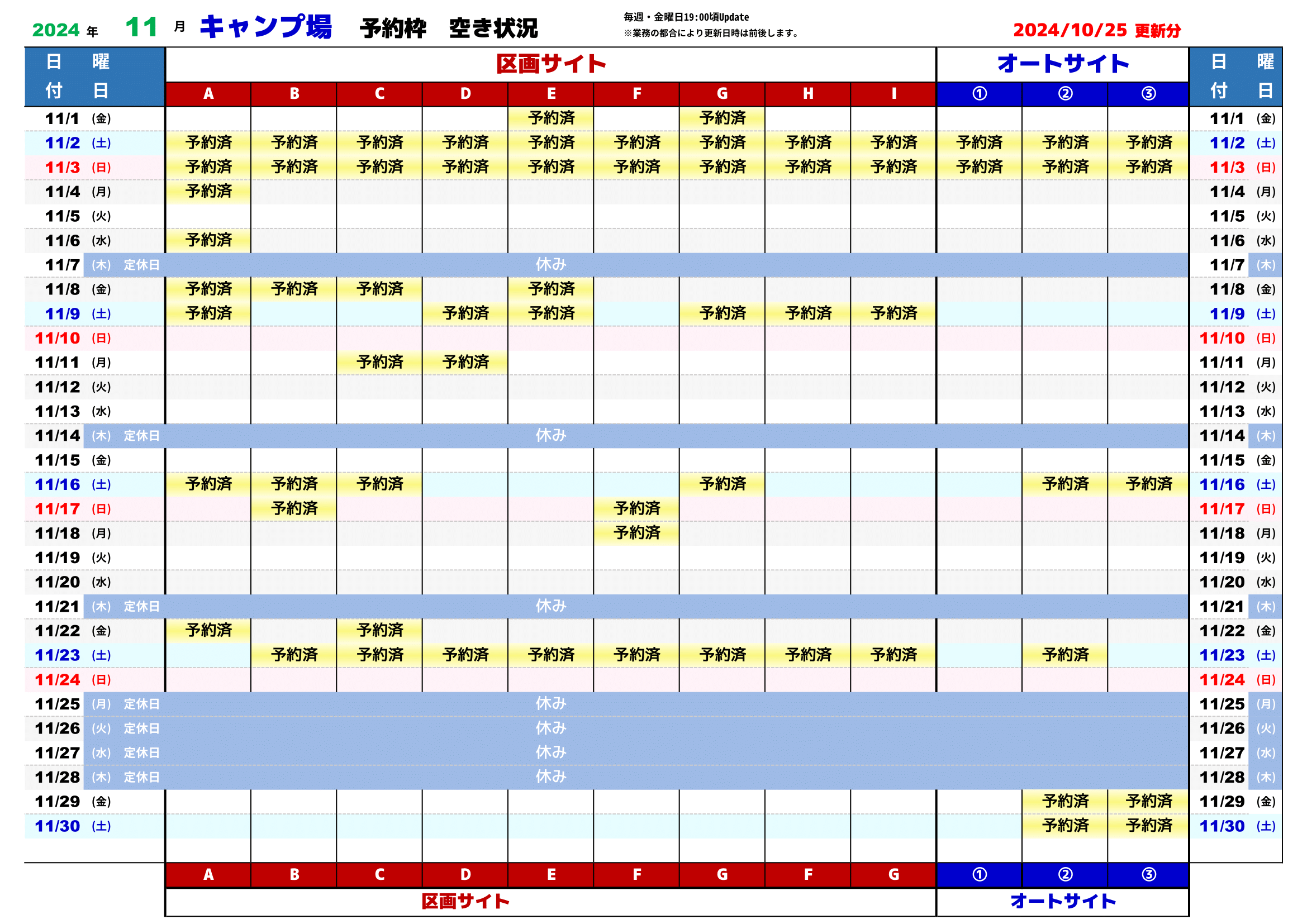 予約状況